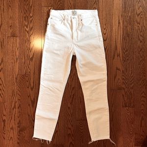 J. Crew 10” High-Rise Toothpick White Jeans